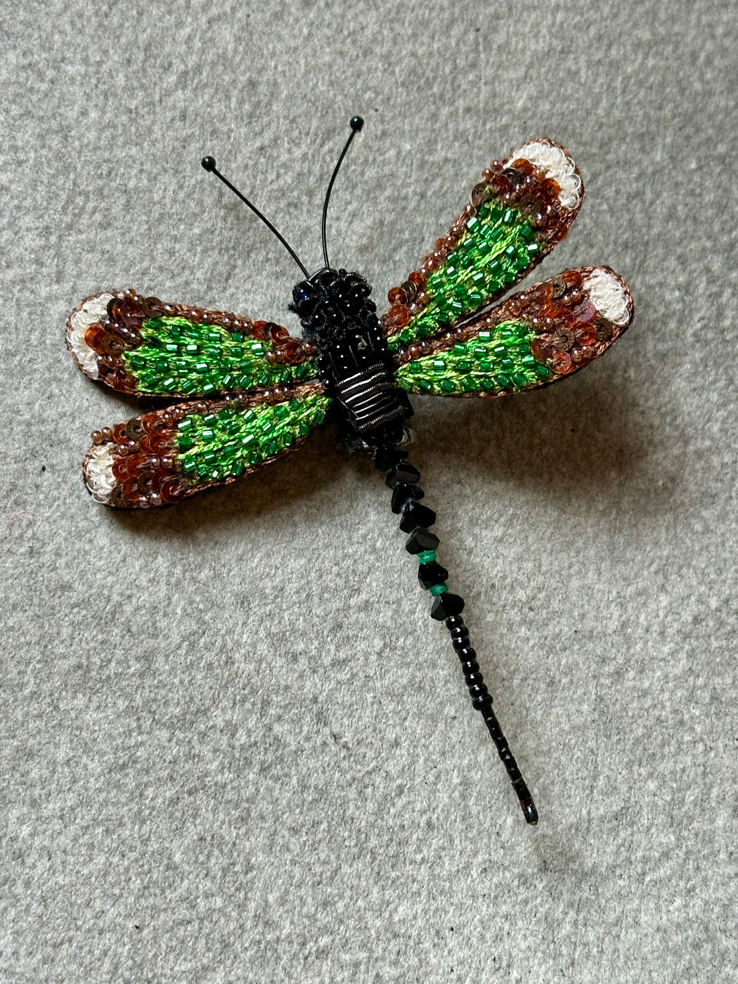"Banded Demoiselle" Brooch by Trovelore