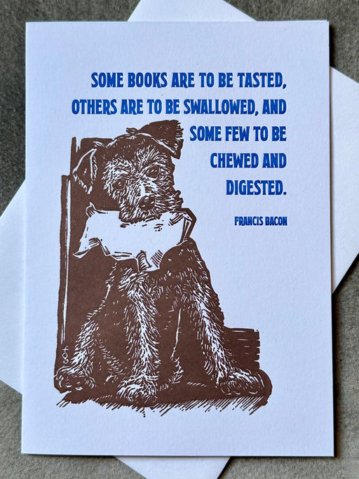 "Some Books are to be Tasted" Card by Archivist Gallery