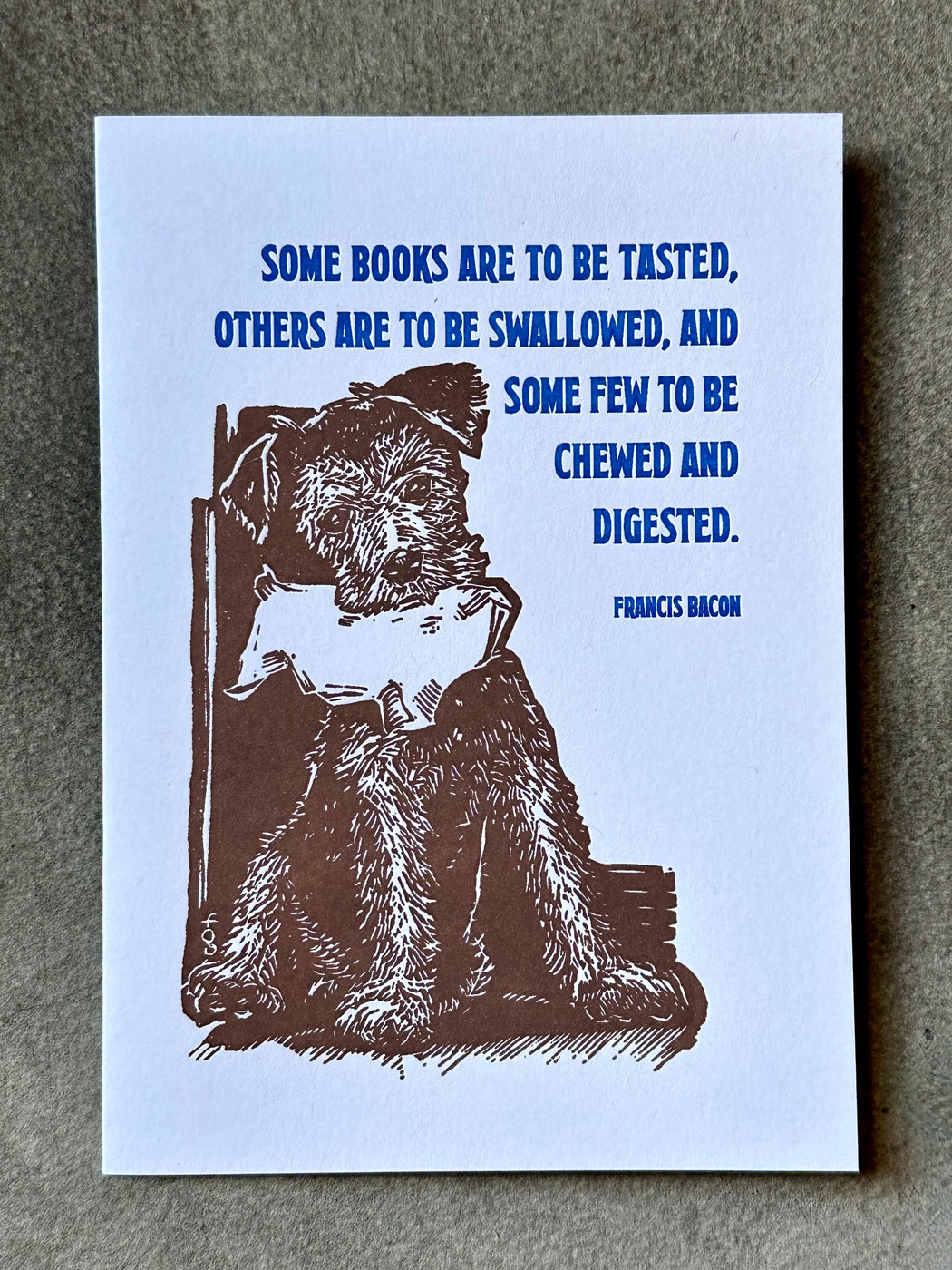 "Some Books are to be Tasted" Card by Archivist Gallery