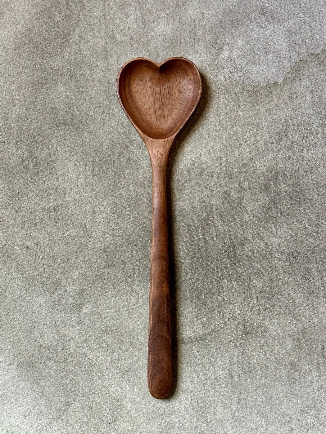 Hand-Crafted Walnut Heart Spoon