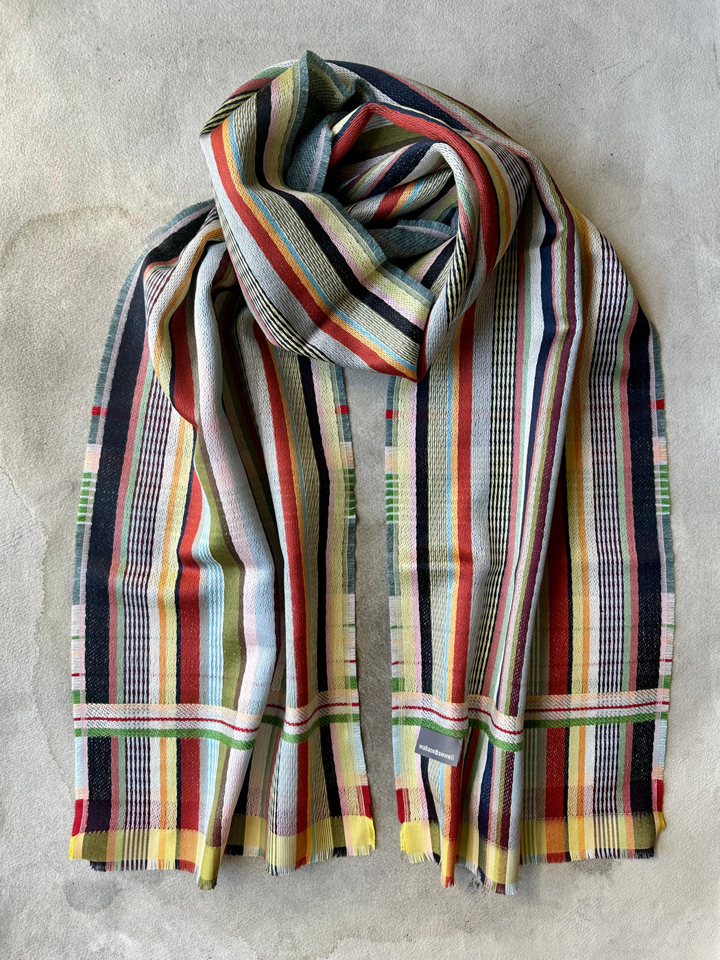 Wallace Sewell "Phyllis" Silk & Wool Scarf - Stream