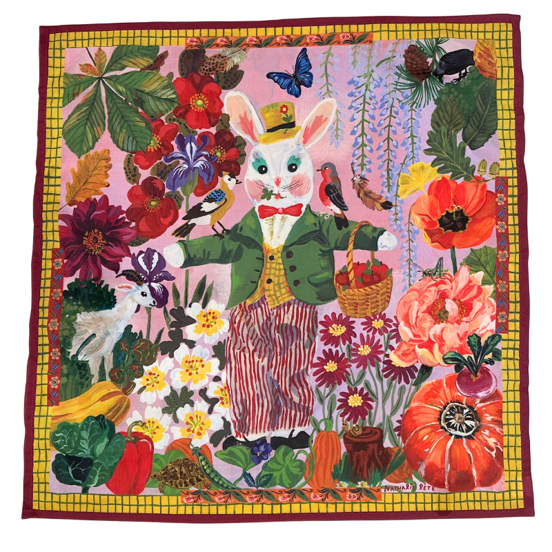 Nathalie Lete "Gentleman Gardener" Cotton Scarf