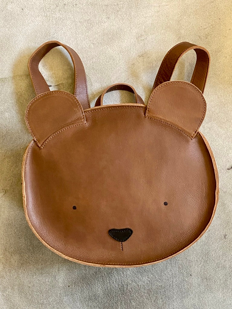 Donsje Leather "Bear" School Backpack