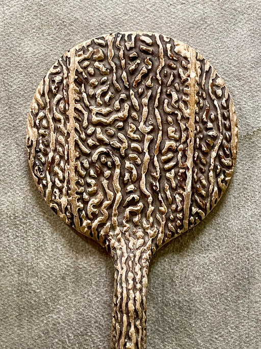 Vintage Faux Bois Hand Mirror