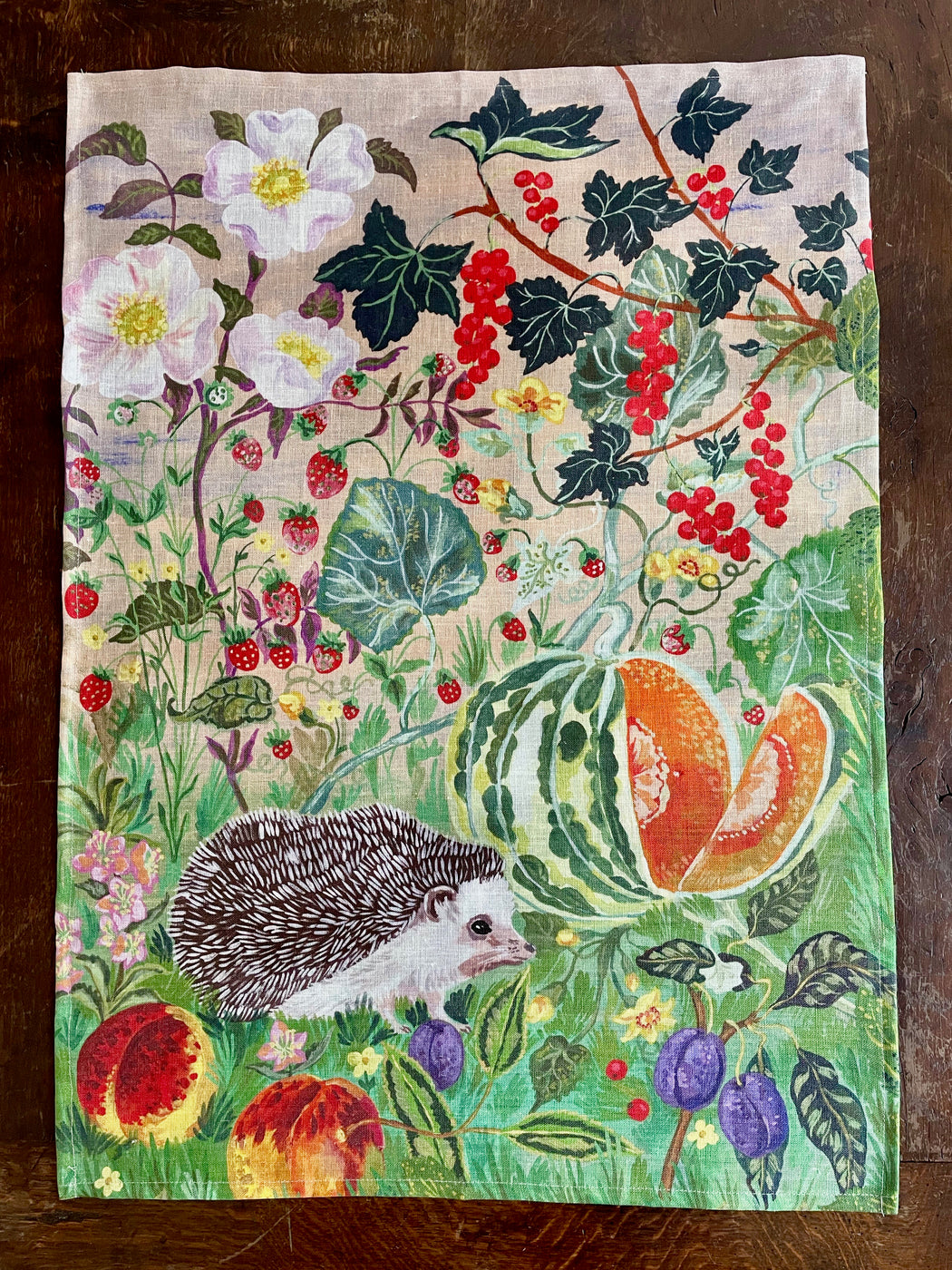 Nathalie Lete "Garden Friend" Linen Tea Towel