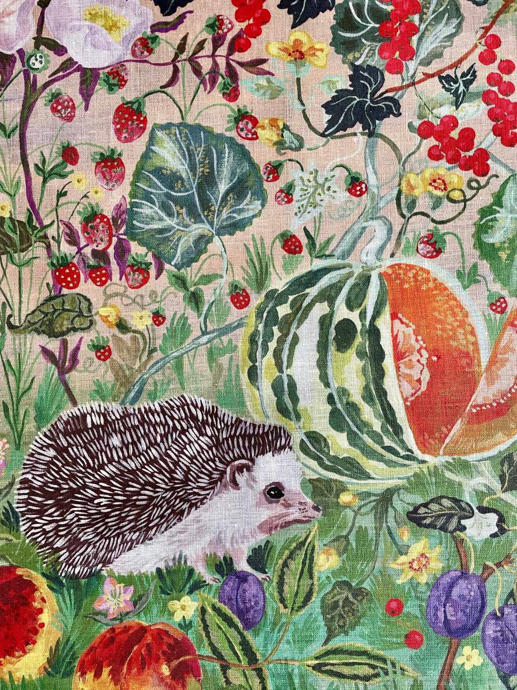 Nathalie Lete "Garden Friend" Linen Tea Towel