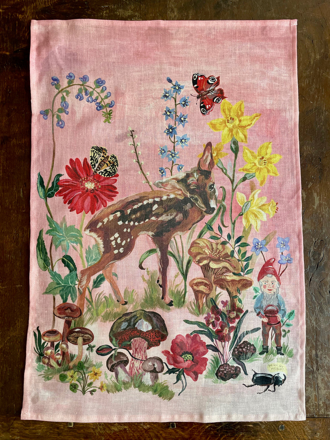 Nathalie Lete "Bambi" Linen Tea Towel