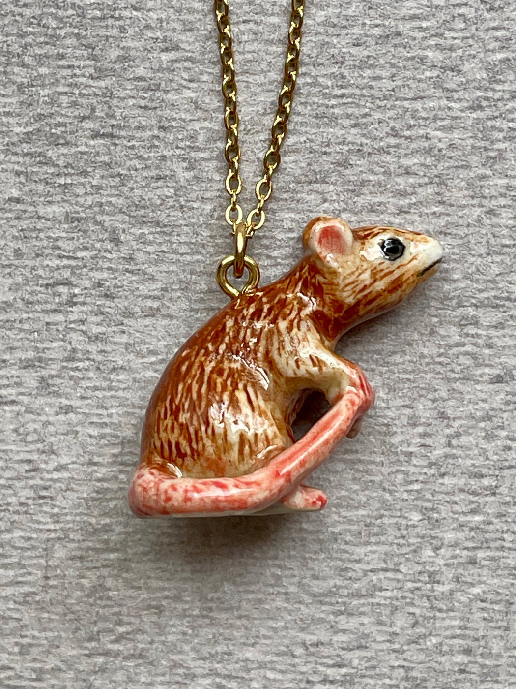 Porcelain "Rat" Pendant by Camp Hollow