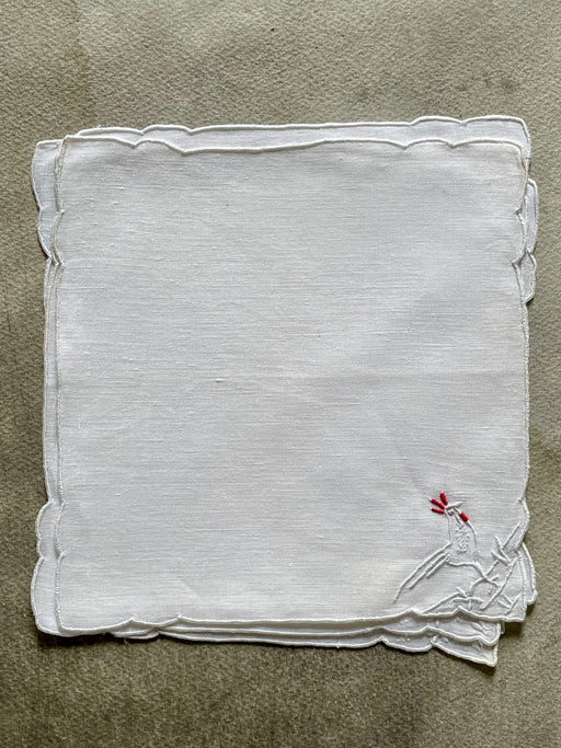 Vintage Cocktail Napkins - Roosters