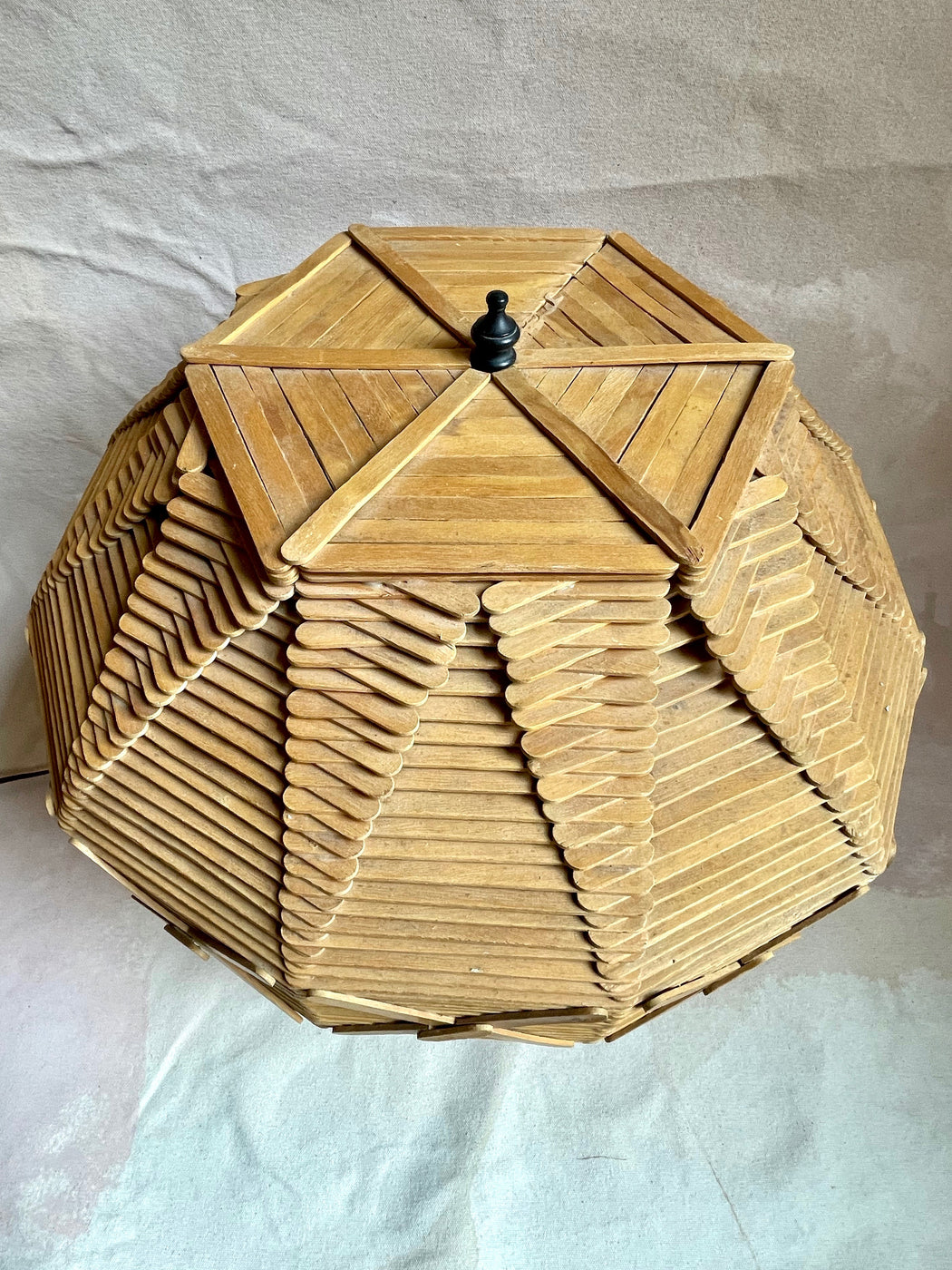 Vintage Popsicle Stick Lamp