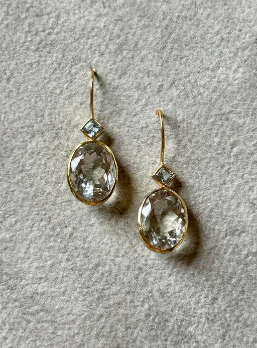 Amethyst and Topaz Earrings