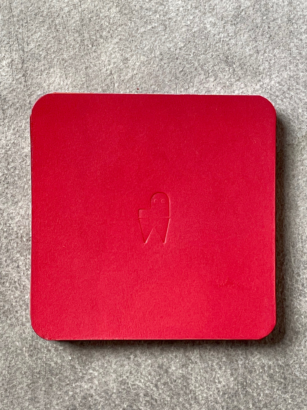 Red Leather Coasters by Pike Leather