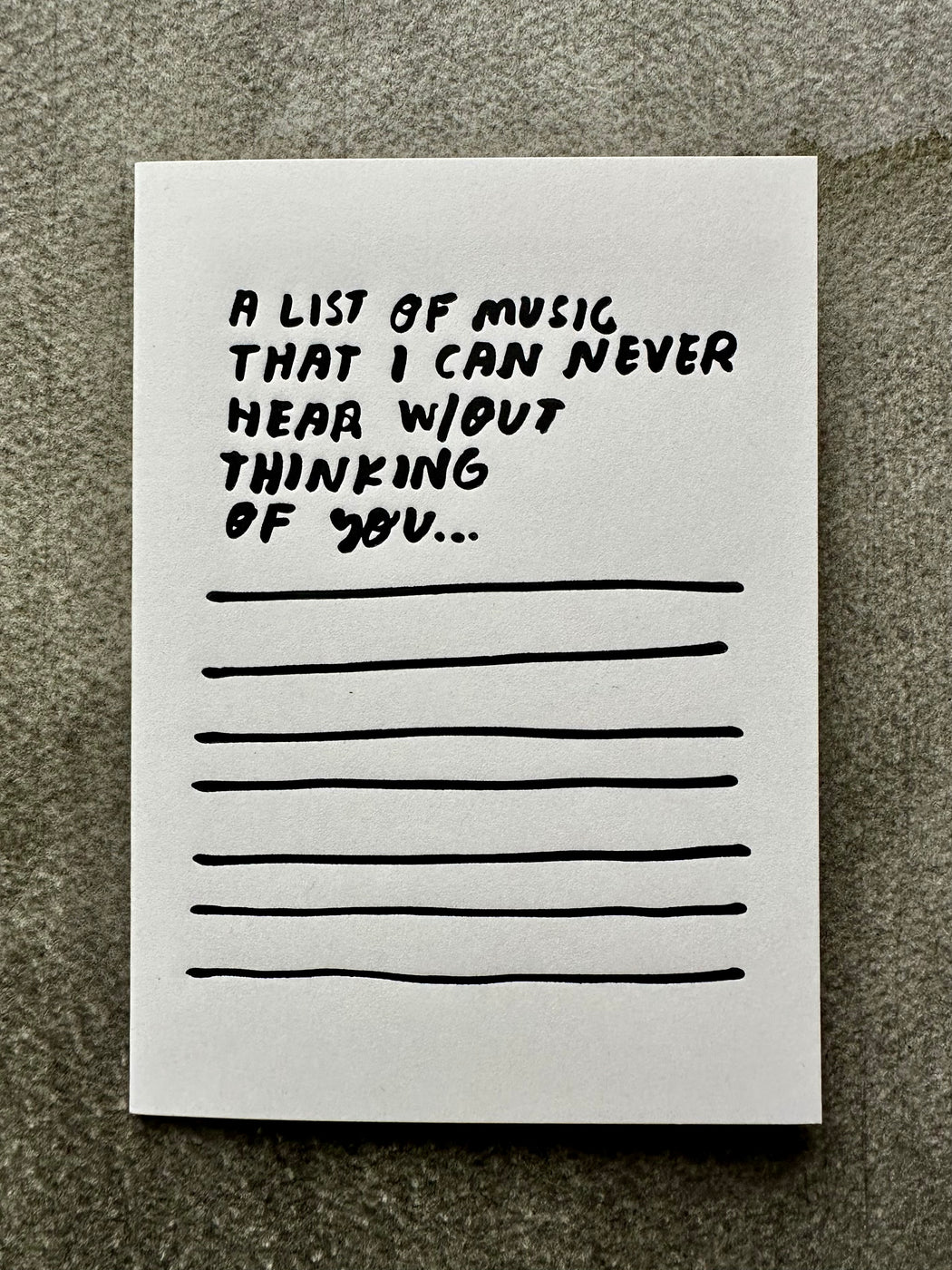 "Songs" Greeting Card