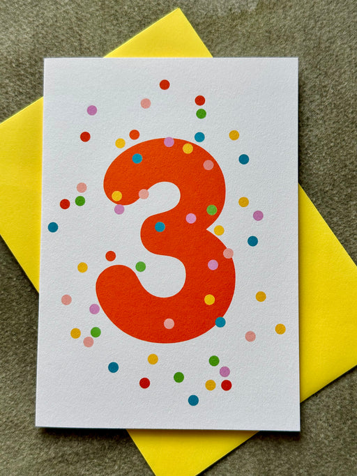 "3" Birthday Card