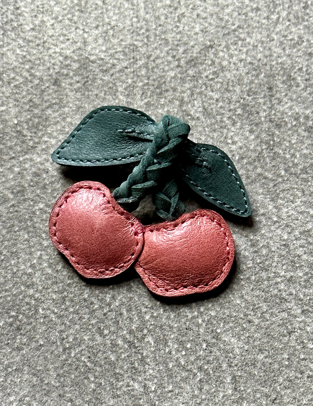 Donsje Leather "Cherries" Hair-clip
