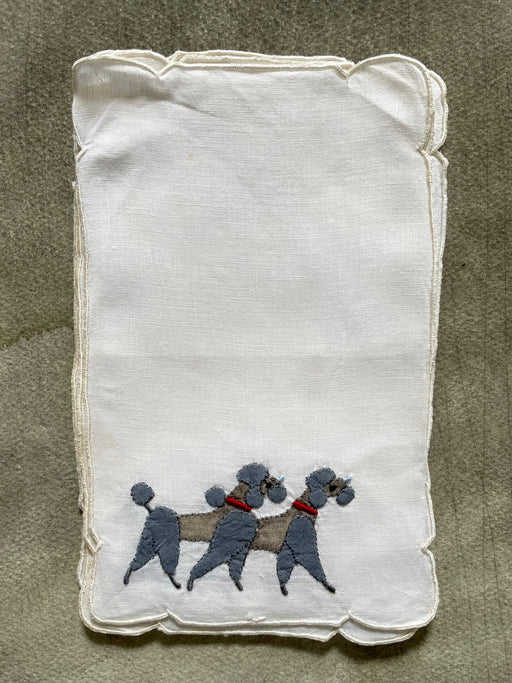 Vintage Cocktail Napkins - Poodles
