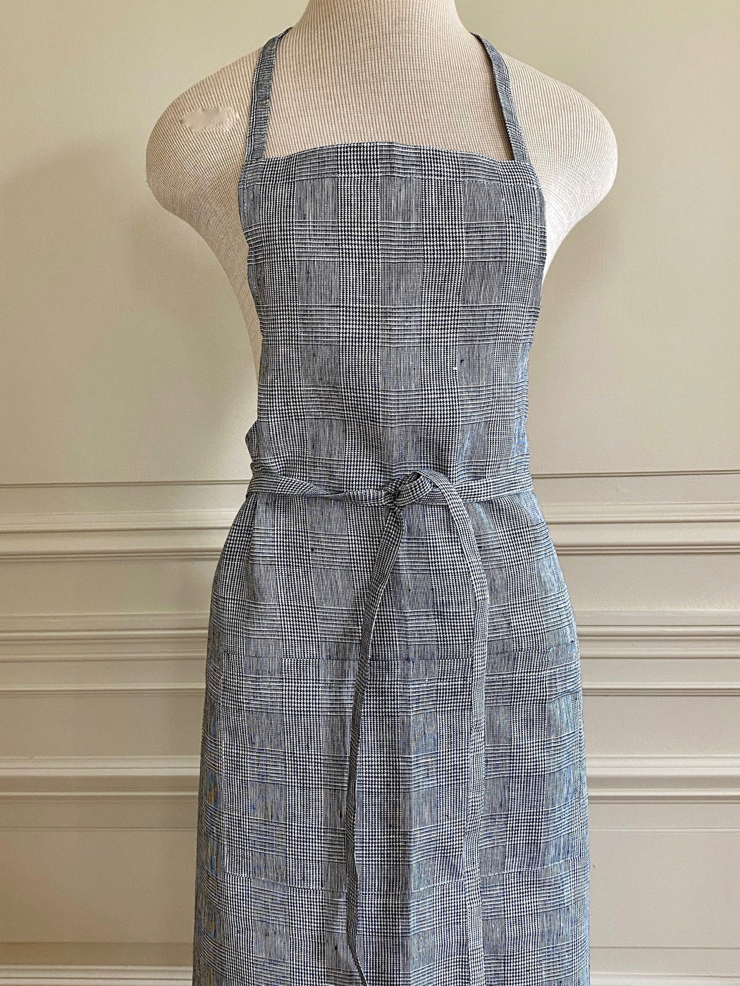 Glen Plaid Linen Apron by Fog Linen Work