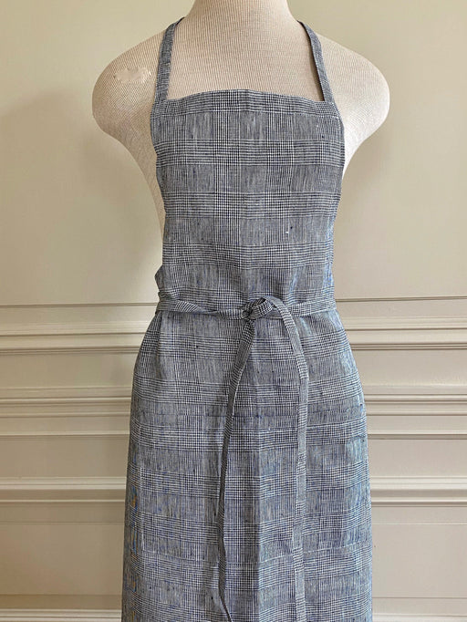 Glen Plaid Linen Apron by Fog Linen Work