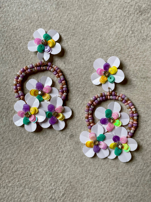"Pastel Bouquet" Beaded Earrings