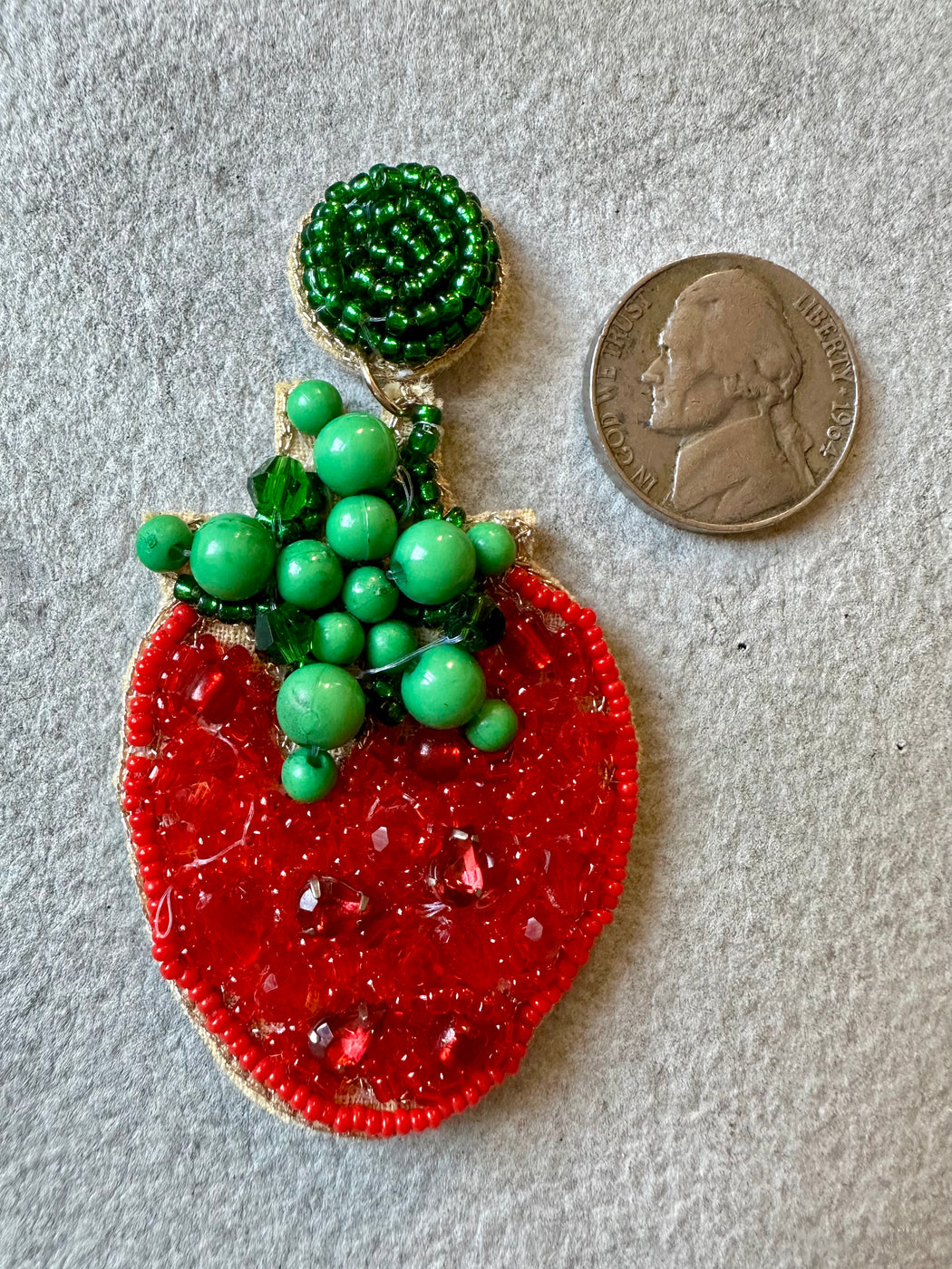 "Strawberries" Beaded Earrings
