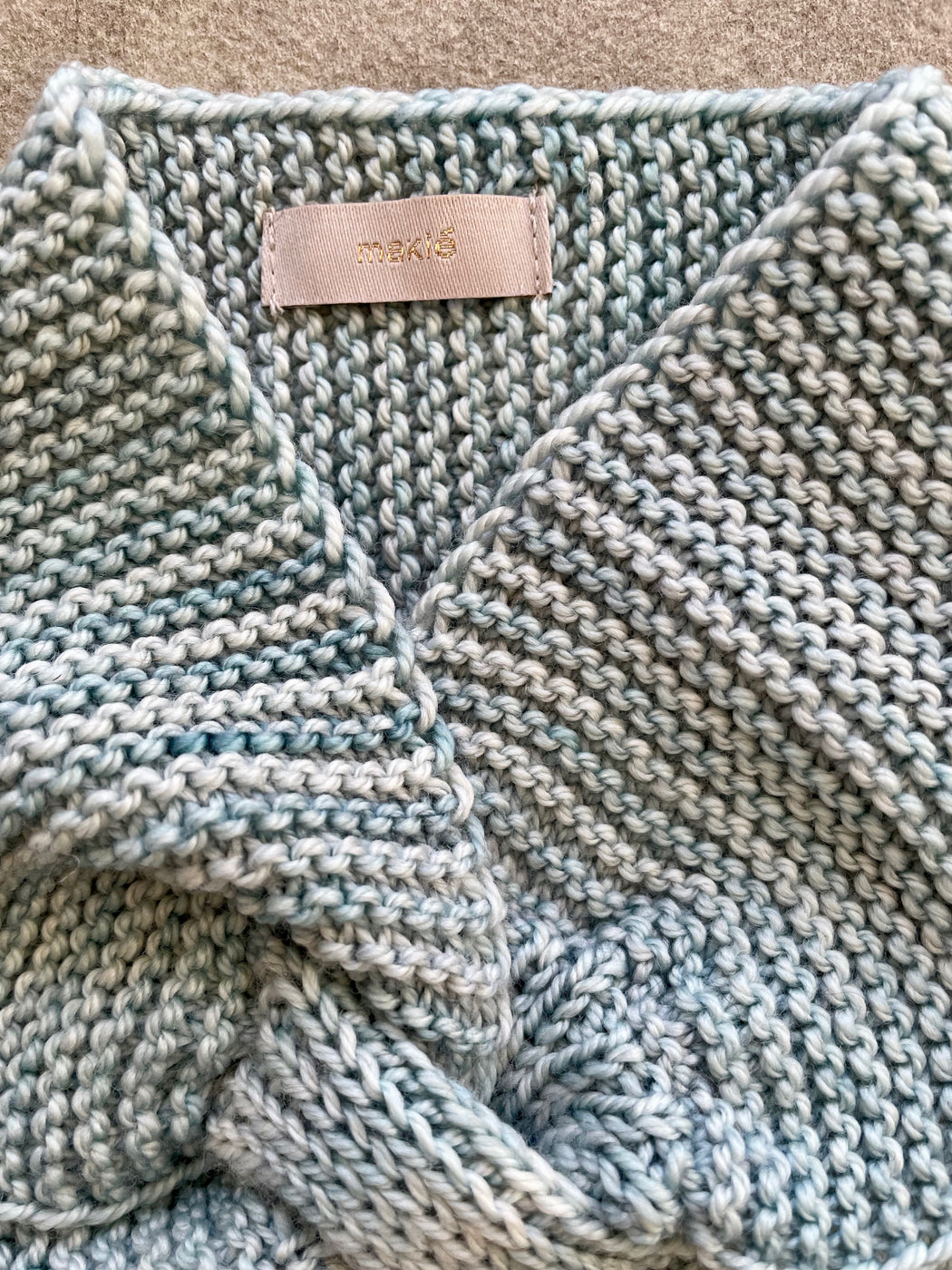 Makie Cross-Neck Alpaca Scarf - Blue