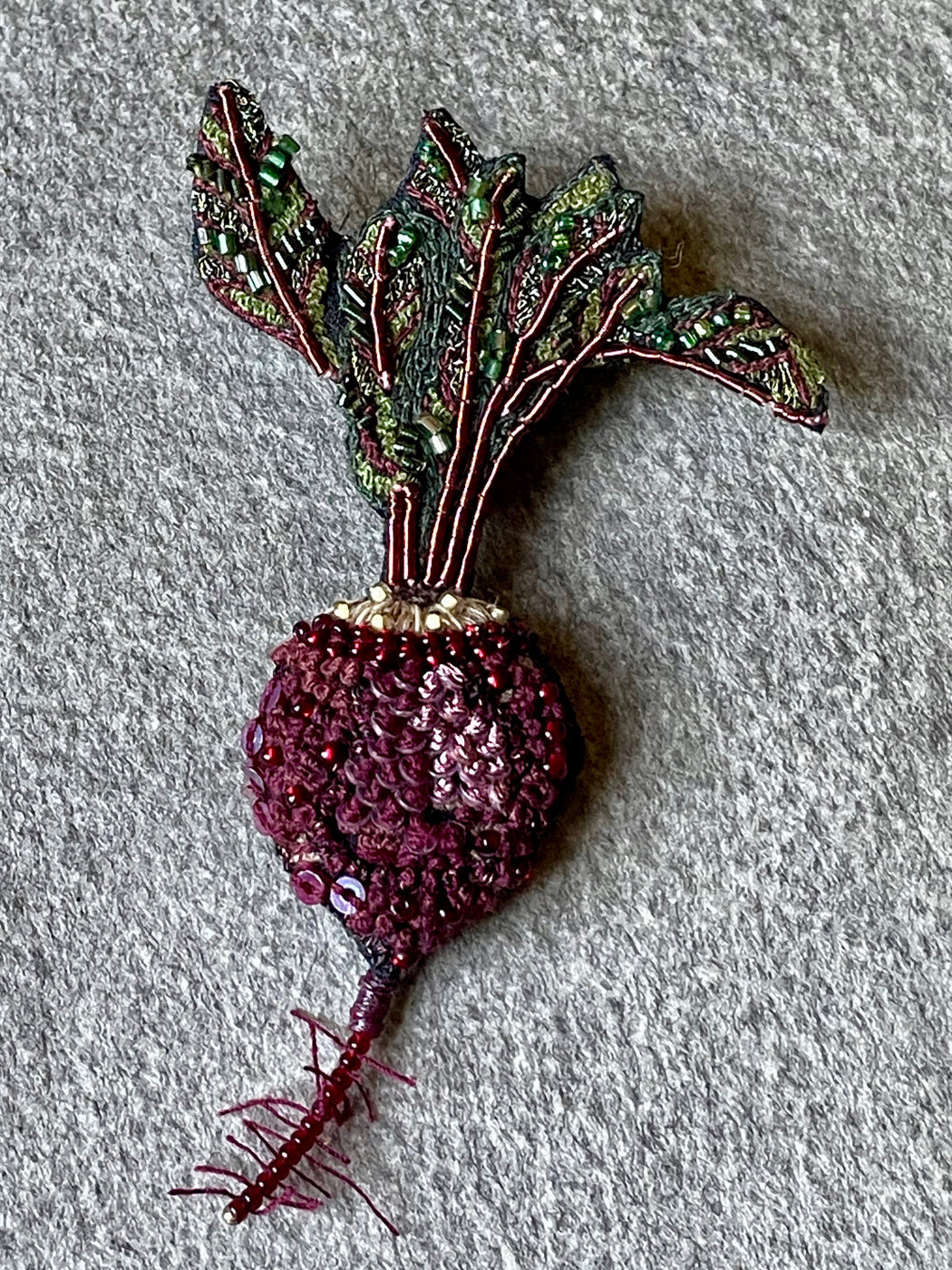 "Beet" Brooch by Trovelore