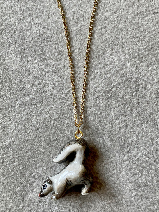 Porcelain "Skunk" Pendant by Camp Hollow