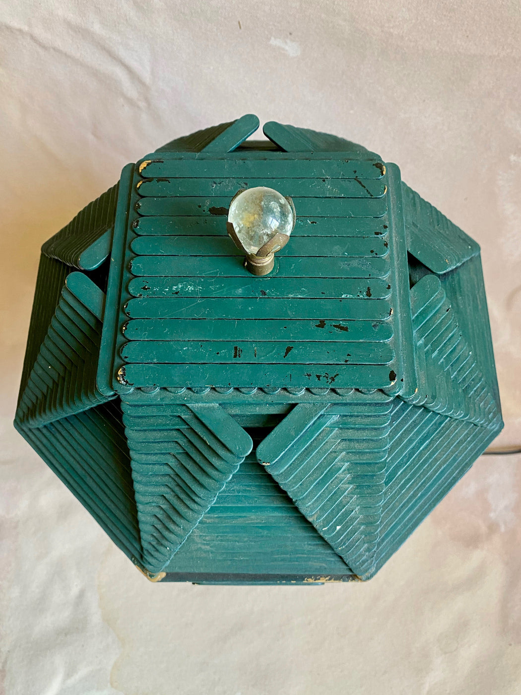 Vintage Popsicle Stick Lamp