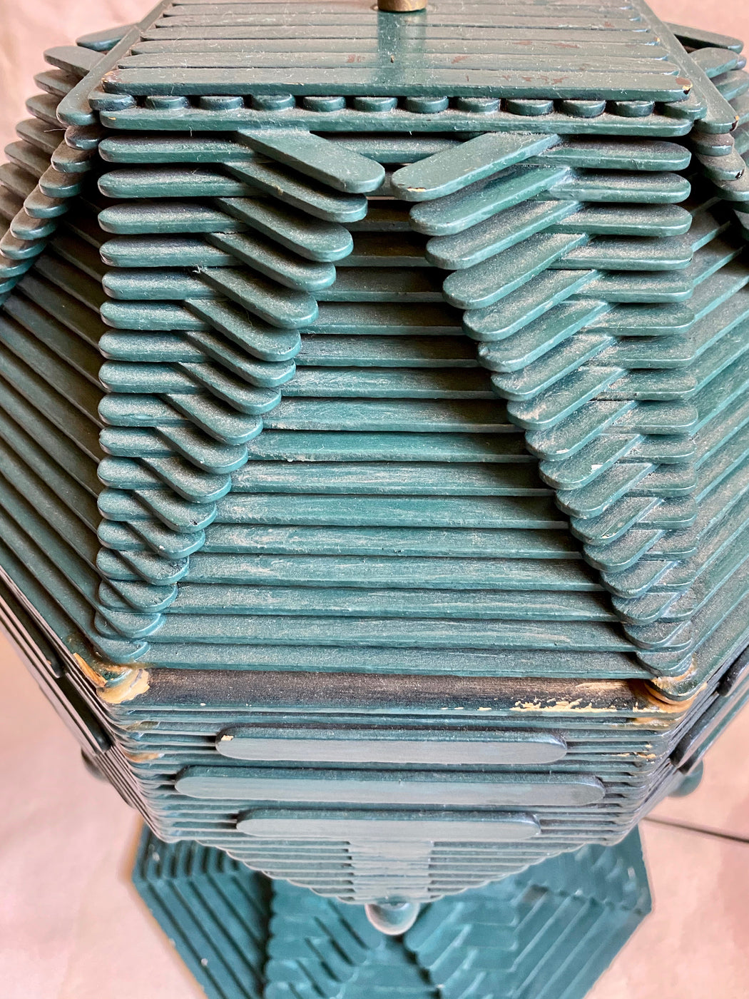 Vintage Popsicle Stick Lamp