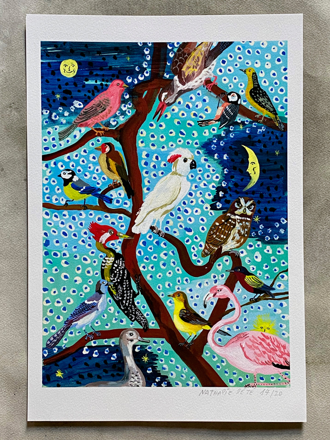 Nathalie Lete "Birds" Large Framed Art Print