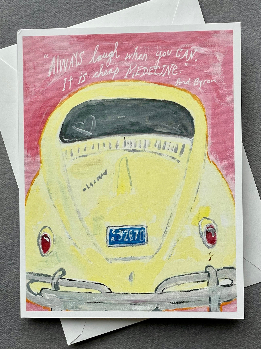 Yellow VW" Card by Mindy Carpenter