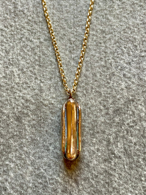 "Hot Dog" Bronze Pendant by Collarbone