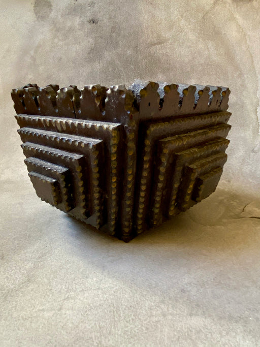 Vintage Tramp Art Cachepot