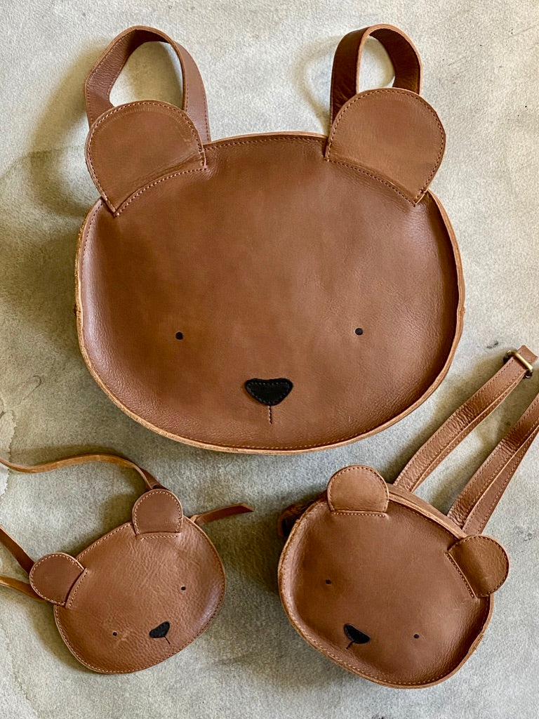 Donsje Leather "Bear" School Backpack